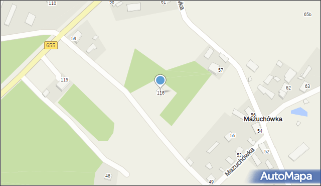Mazuchówka, Mazuchówka, 116, mapa Mazuchówka
