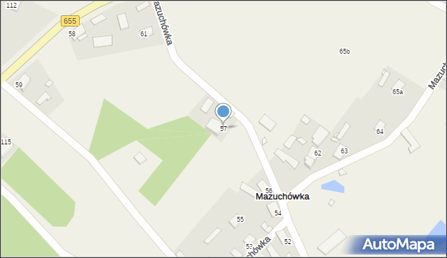 Mazuchówka, Mazuchówka, 57, mapa Mazuchówka