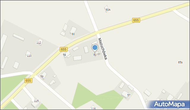 Mazuchówka, Mazuchówka, 61, mapa Mazuchówka