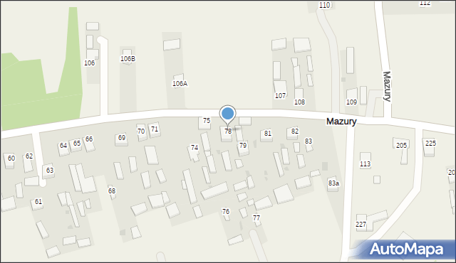 Mazury, Mazury, 78, mapa Mazury