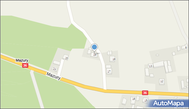 Mazury, Mazury, 19, mapa Mazury