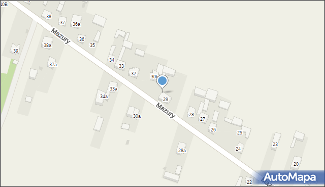 Mazury, Mazury, 30, mapa Mazury