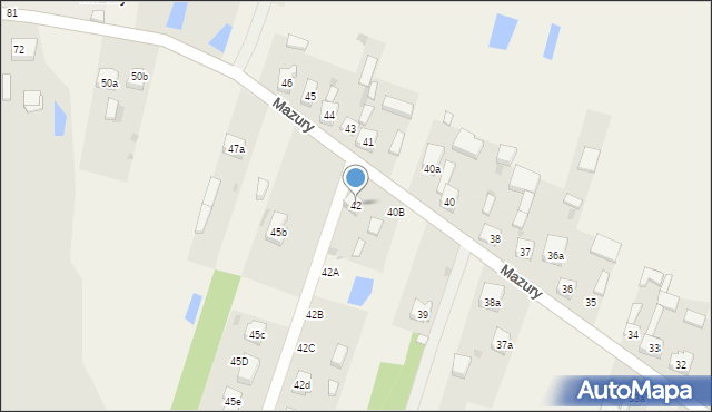 Mazury, Mazury, 42, mapa Mazury