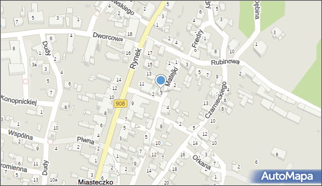 Miasteczko Śląskie, Matejki Jana, 3, mapa Miasteczko Śląskie