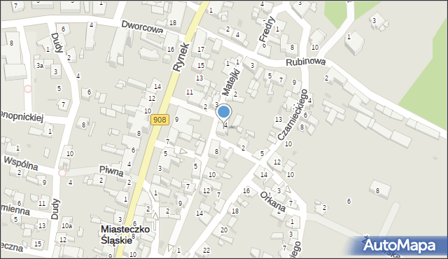 Miasteczko Śląskie, Matejki Jana, 6, mapa Miasteczko Śląskie