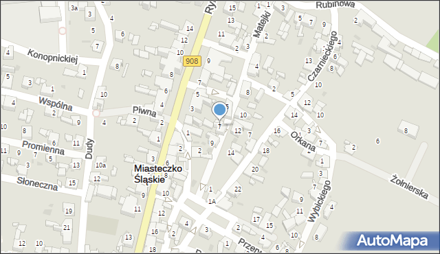 Miasteczko Śląskie, Matejki Jana, 7, mapa Miasteczko Śląskie