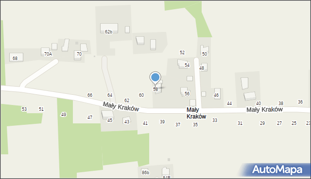 Michałowice, Mały Kraków, 58, mapa Michałowice