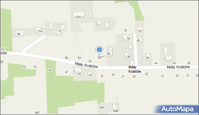Michałowice, Mały Kraków, 60, mapa Michałowice