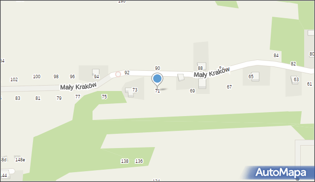 Michałowice, Mały Kraków, 71, mapa Michałowice