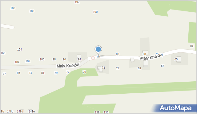 Michałowice, Mały Kraków, 92, mapa Michałowice