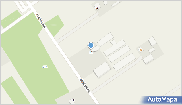 Michrów, Malinowa, 12, mapa Michrów