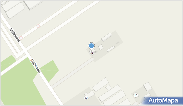 Michrów, Malinowa, 14, mapa Michrów