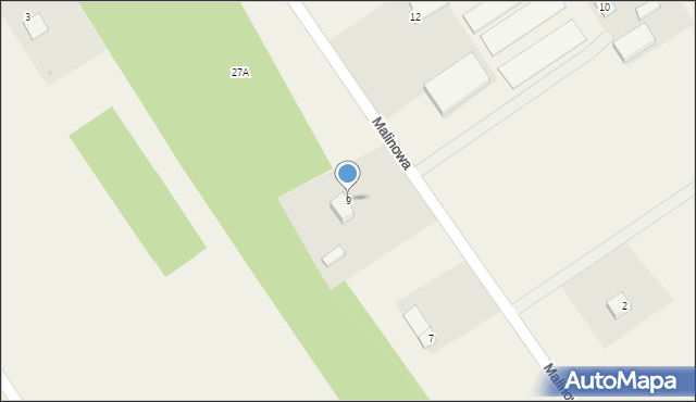 Michrów, Malinowa, 9, mapa Michrów