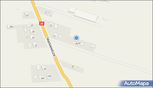 Miejsce Piastowe, Markiewicza Bronisława, bł. ks., 33, mapa Miejsce Piastowe