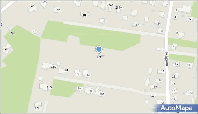 Mielec, Majowa, 12f, mapa Mielca