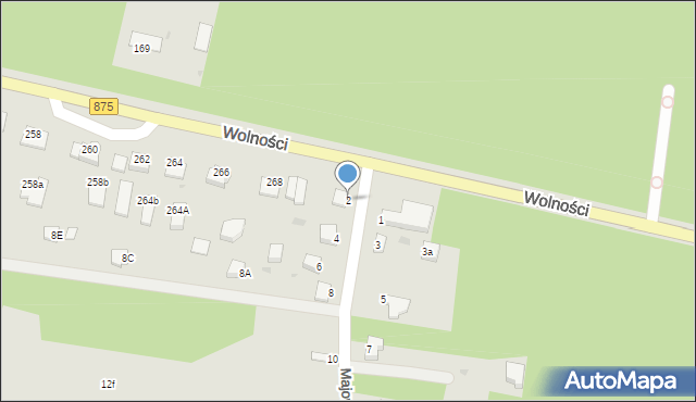 Mielec, Majowa, 2, mapa Mielca