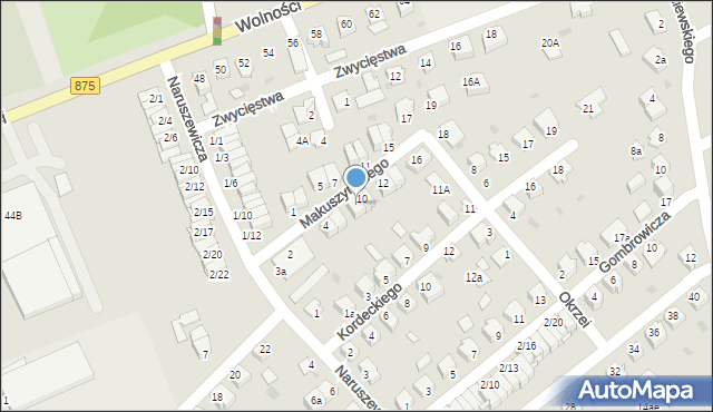 Mielec, Makuszyńskiego Kornela, 8, mapa Mielca