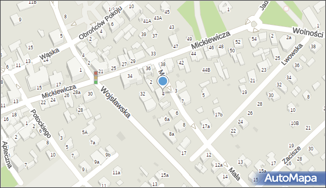 Mielec, Mała, 4, mapa Mielca
