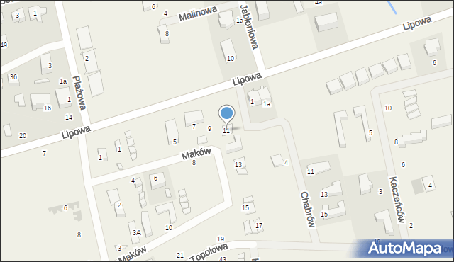 Mielenko, Maków, 11, mapa Mielenko