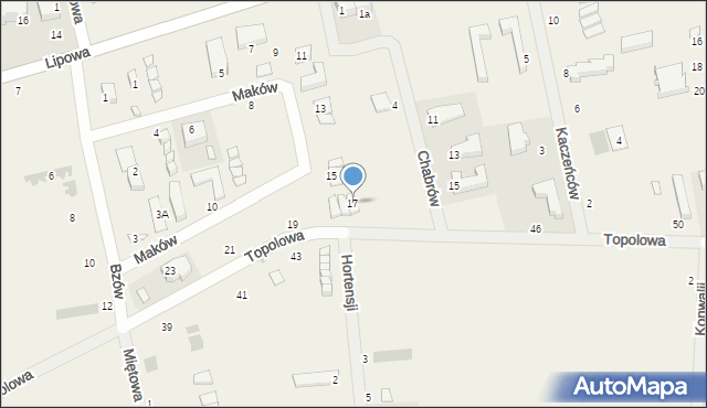 Mielenko, Maków, 17, mapa Mielenko