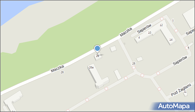 Mielno, Maczka Stanisława, gen., 28, mapa Mielno