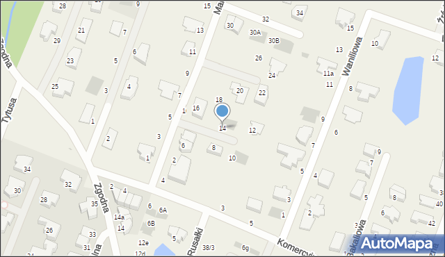 Mierzyn, Marcepanowa, 14, mapa Mierzyn