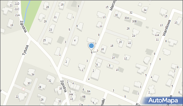 Mierzyn, Marcepanowa, 5, mapa Mierzyn