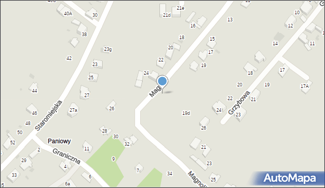 Mikołów, Magnolii, 19f, mapa Mikołów