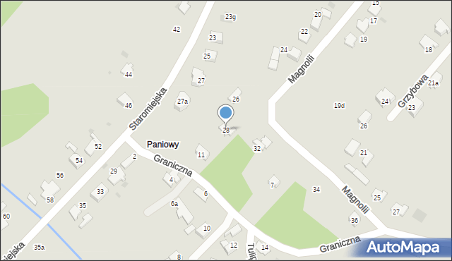 Mikołów, Magnolii, 28, mapa Mikołów