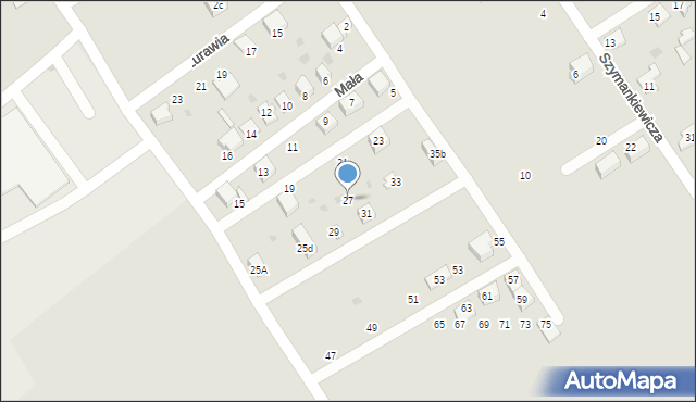 Mikołów, Mała, 27, mapa Mikołów