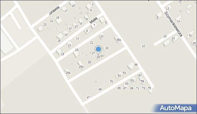 Mikołów, Mała, 31, mapa Mikołów