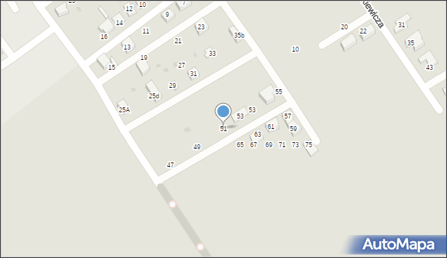 Mikołów, Mała, 51, mapa Mikołów