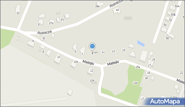 Mikołów, Matejki Jana, 9, mapa Mikołów