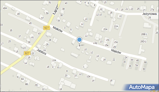 Mikołów, Maków, 8, mapa Mikołów