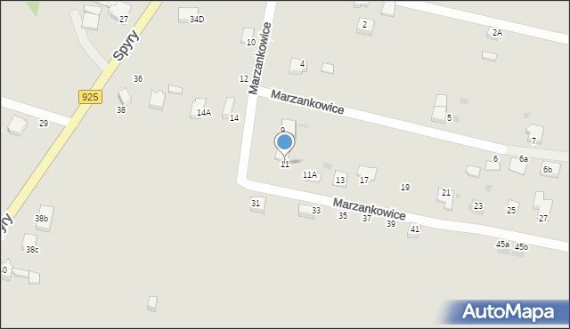 Mikołów, Marzankowice, 11, mapa Mikołów