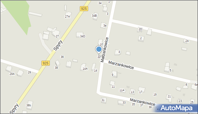 Mikołów, Marzankowice, 12, mapa Mikołów