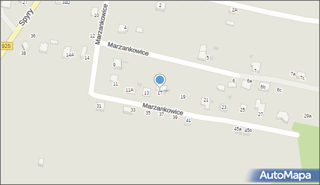 Mikołów, Marzankowice, 17, mapa Mikołów
