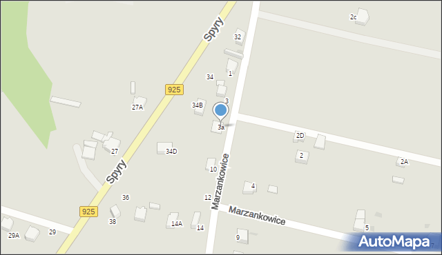 Mikołów, Marzankowice, 3a, mapa Mikołów