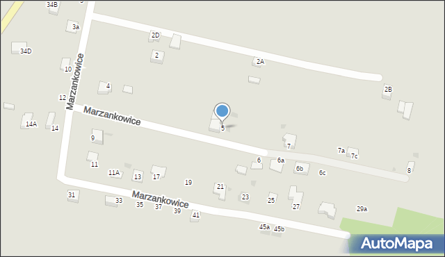 Mikołów, Marzankowice, 5, mapa Mikołów