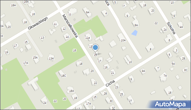 Milanówek, Marszałkowska, 15, mapa Milanówek