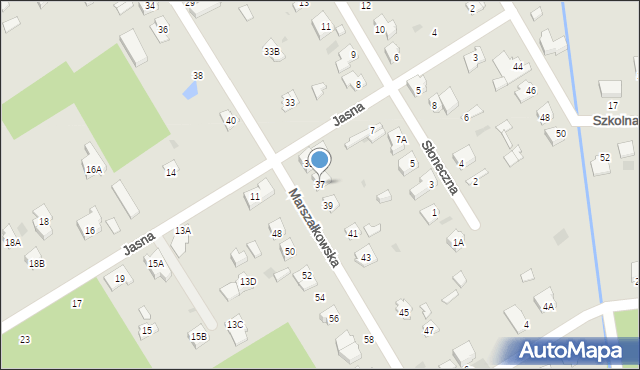 Milanówek, Marszałkowska, 37, mapa Milanówek