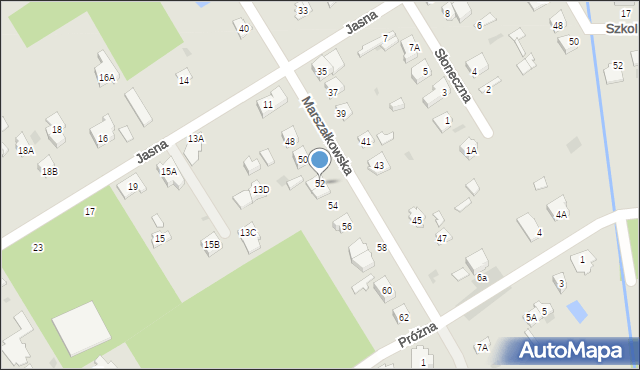 Milanówek, Marszałkowska, 52, mapa Milanówek