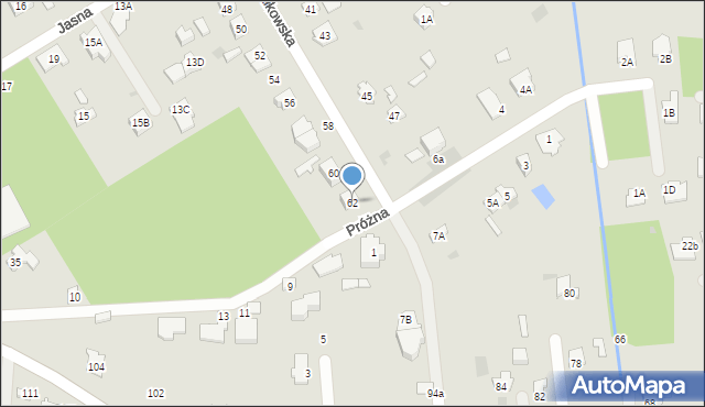 Milanówek, Marszałkowska, 62, mapa Milanówek