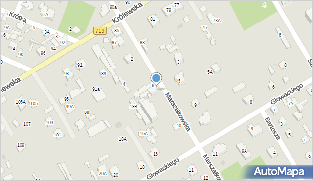 Milanówek, Marszałkowska, 8, mapa Milanówek