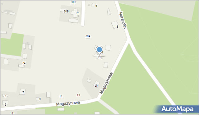 Milejczyce, Magazynowa, 17, mapa Milejczyce