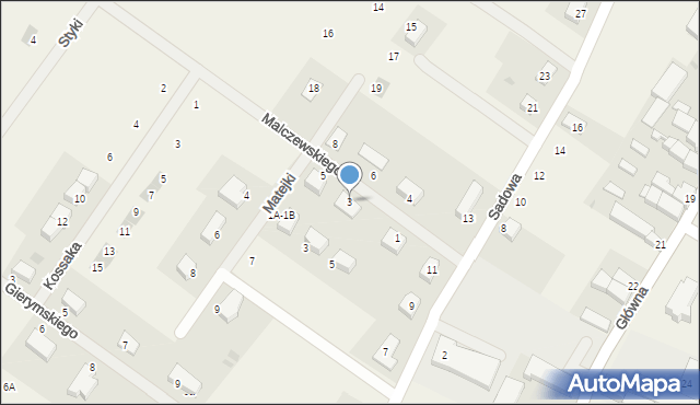 Miłoszyce, Malczewskiego Jacka, 3, mapa Miłoszyce