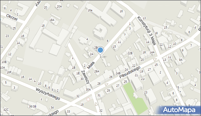 Mińsk Mazowiecki, Mała, 19, mapa Mińsk Mazowiecki