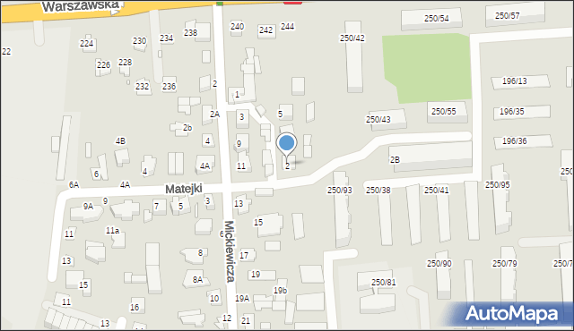 Mińsk Mazowiecki, Matejki Jana, 2, mapa Mińsk Mazowiecki