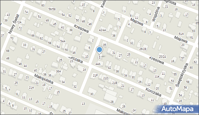 Mińsk Mazowiecki, Mazurska, 1, mapa Mińsk Mazowiecki