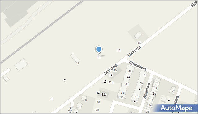 Mirków, Makowa, 11, mapa Mirków
